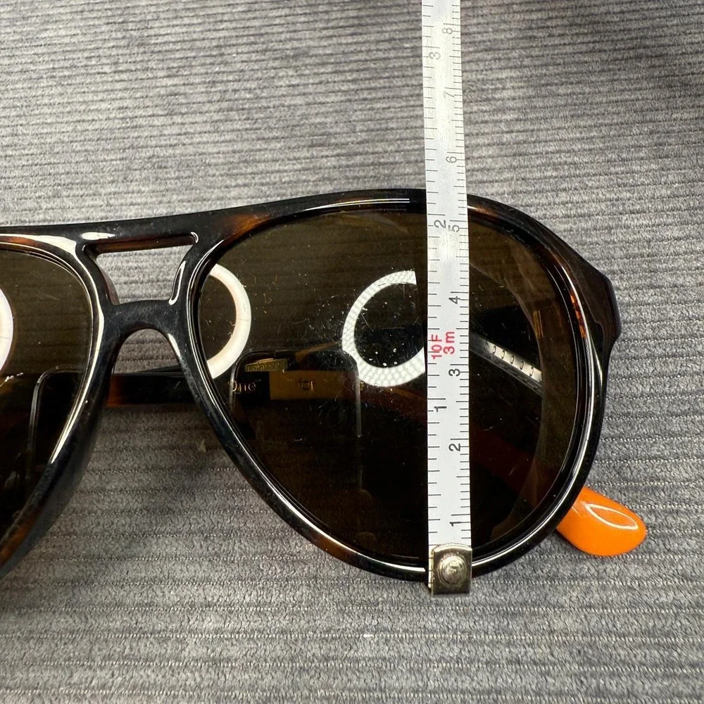 Toms Marco Aviator Sunglasses Tortoiseshell Orange Colorblock Y2k